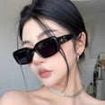 thumbnail image 3 of Gafas de sol cuadradas pequeñas para hombre y mujer, lentes de sol con montura negra, estilo Punk, Vintage, a la moda, para conducir y pescar, 3 of 5