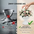 thumbnail image 2 of Fmxomd 2 Pcs Small Plastic Urn Planter, Mini Roman Pot Pedestal Planters for Wedding Centerpieces, Vintage Decorative Flowerpot for Table Decor, White, 2 of 9