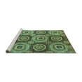 thumbnail image 2 of Ahgly Company Machine Washable Indoor Rectangle Oriental Turquoise Blue Modern Area Rugs, 5' x 7', 2 of 4