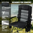 thumbnail image 3 of REDCAMP Extra Tall Folding Chairs for Adults with Adjustable Backrest, Portable Bar Height Foldable Director Chairs with Lumbar Support High Back and Footrest, 3 of 9