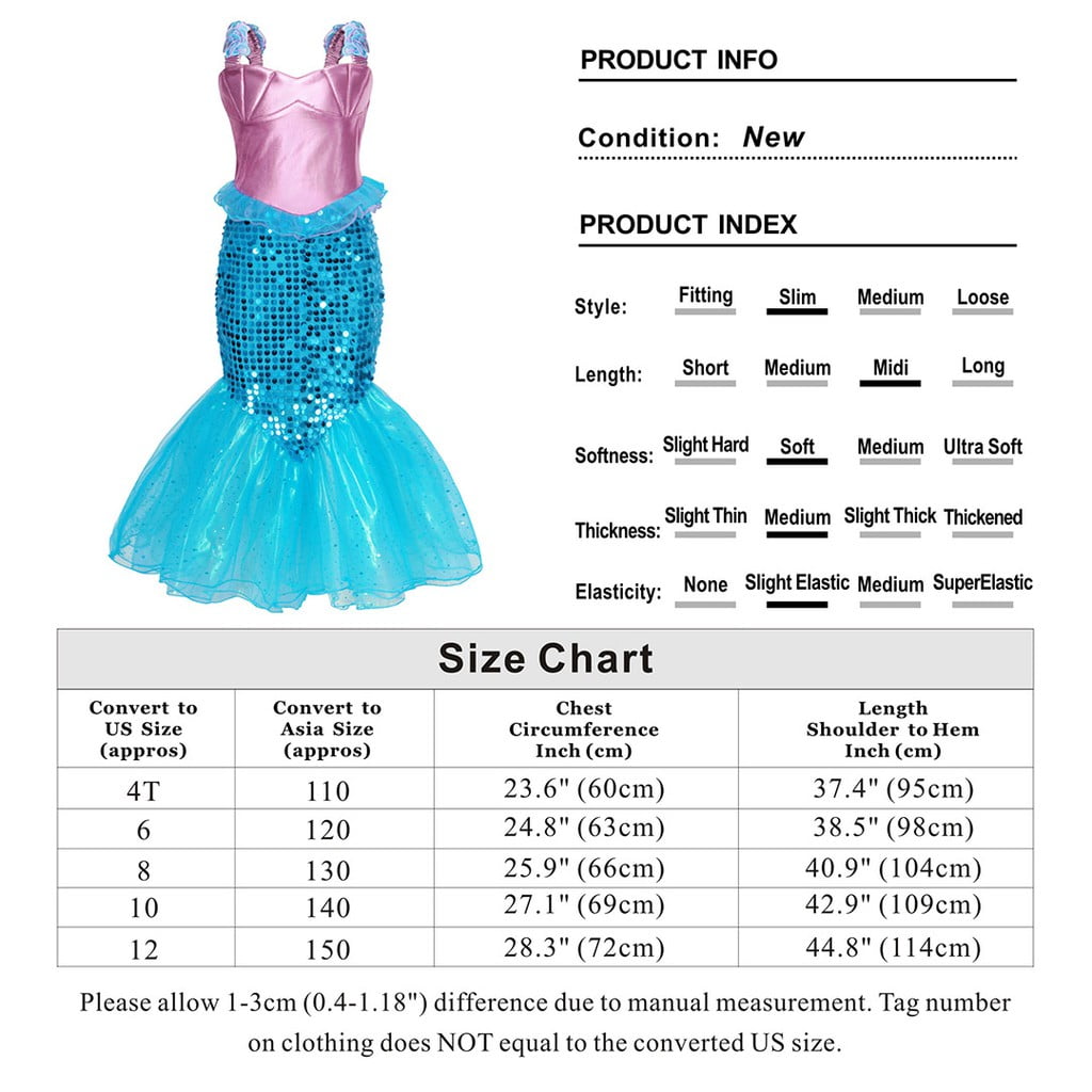 Forum Novelties Kids Size Large (12/14) Aquaria The Mermaid