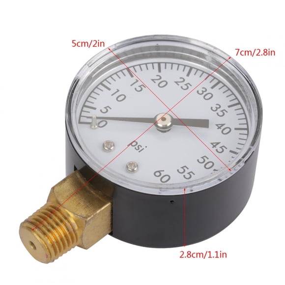 Manómetro de presión, manómetro de presión de 0 a 60 psi Manómetro de presión Manómetro de presión NPT Artesanía superior