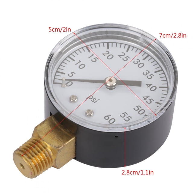 Manómetro de presión, manómetro de presión de 0 a 60 psi Manómetro de presión Manómetro de presión NPT Artesanía superior