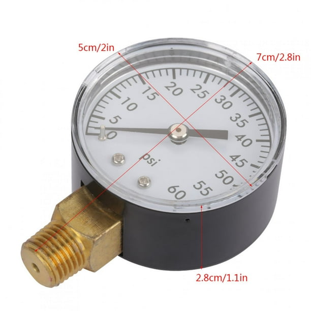 Manómetro de presión, manómetro de presión de 0 a 60 psi Manómetro de presión Manómetro de presión NPT Artesanía superior