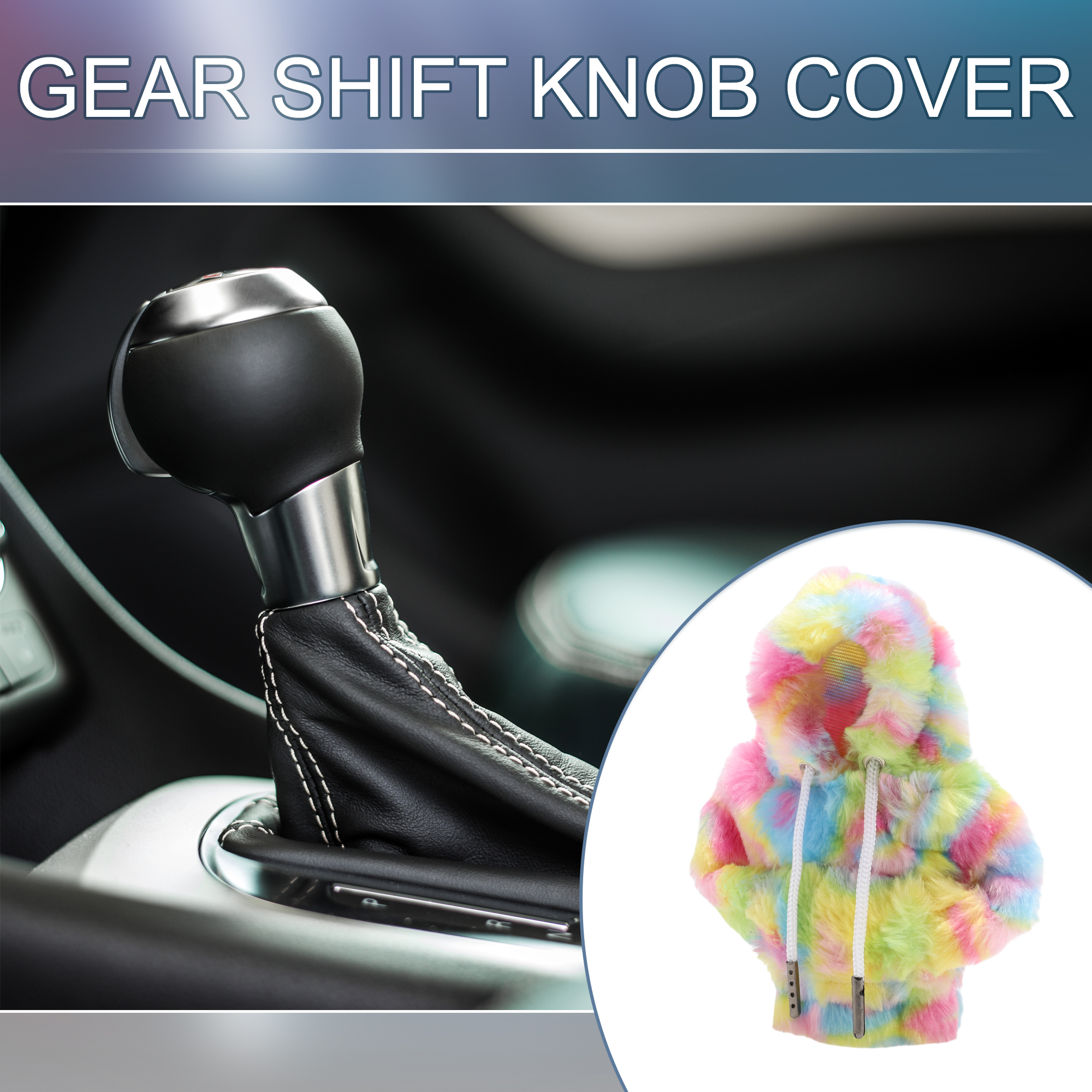 Unique Bargains Universal Shift Knob Cover for Car RV Truck SUV Fabric Multicolor