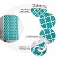 thumbnail image 5 of Small Stall Shower Curtain 36x78 Inch Narrow Half Size Teal Morocco Bath Curtains Bathroom Decor Ethnic Boho Minimalist Abstract Geometric Waterproof Fabric Shower Curtain Set with Hooks 36 Inch, 5 of 6