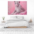 thumbnail image 6 of Mudket Pink White Leopard with Diamond Pearl Decor Canvas Wall Art, Cute Glam Princess Paintings for Bedroom Print for Girls Nursery Home Decor , Framed Ready to Hang - 12"L x 8"W, 6 of 9