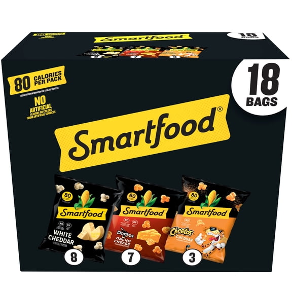 Smartfood Variety Pack Flavored Popcorn 3 Flavors, 18 Count, 0.5 oz Bags