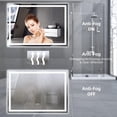 thumbnail image 4 of 24x40 Inches LED Bathroom Mirror – Wall Mounted Vanity Mirror with Front and Back Double LED – Dimmable 3 Colors, Anti-Fog, Shatterproof, Memory Feature – Vertical or Horizontal Mount, 4 of 7