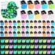 thumbnail image 1 of Mini Patitos Vaqueros de Resina Barydat 250pcs que Brillan en la Oscuridad, 1 of 7