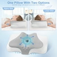 thumbnail image 4 of SAWUGA Cervical Pillow for Neck Pain Relief,Memory Foam Pillows for Side Back Orthopedic Ergonomic,Queen Size,Black, 4 of 8