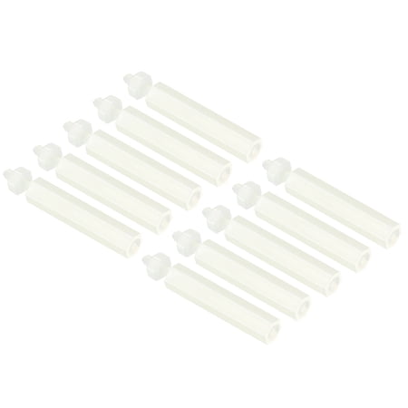 Uxcell M2x20+6mm Nylon Hex Spacer Standoffs PCB Standoff Screws Nuts 1Set/50Pcs