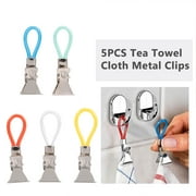 10PCS Tea Towel Clips Cloth Hanging Metal Clips Hand Towel for Kitchen Bathroom Afternoon Tea Oven Mitt Kids Pet