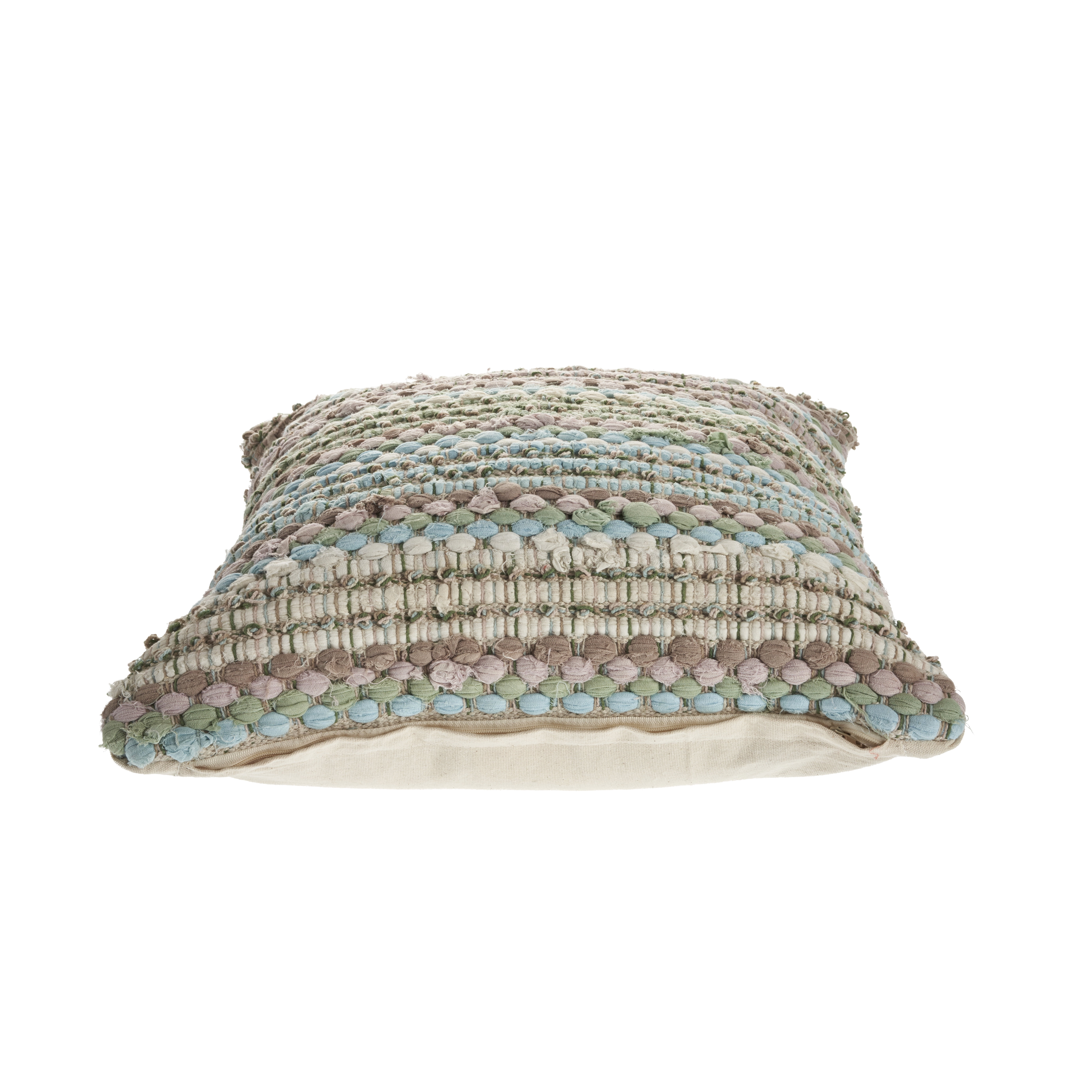 Ox Bay Drew 18" x 18" Green/Blue Striped Cotton Blend Adult Decorative Throw Pillow Cover