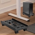 thumbnail image 3 of Bunblic CPU Holder Stand Mobile Computer Tower Stand Versatile Ventilated Mobile CPU Stand Computer Mainframe Bracket for Home Office Black, 3 of 5