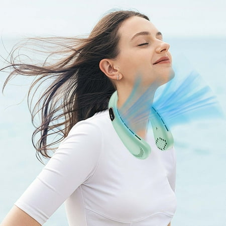 

Portable Fan Adjustable Bladeless Fan USB Rechargeable Leafless Hanging Fan Outlet Flexible Hose Hands