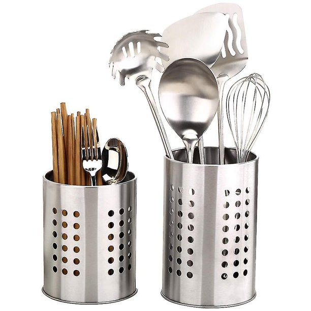 Soportes para utensilios de cocina de acero inoxidable YUANXCMXG organizadores grandes 2 unidades