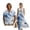 Blue Mountain Fisherman, variant on FOR U DESIGNS Blue Clouds Print Linen-Style Couple Matching Outfits Men's Button Up Shirt and Women's Sleeveless Maxi Sundress with Pocket