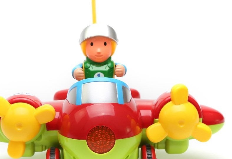 PlayWorld Gobbles of Giggles Cartoon RC Airplane for Kids - Red