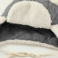 thumbnail image 4 of HAiming Kids Winter Trapper Hat with Ear Flaps Winter Trooper Cap Fleece Lined Windproof Cap with Cute Pompom, 4 of 6