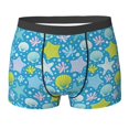 thumbnail image 6 of Men's Boxer Briefs, starfish corals pearls Soft Comfy Mens Underwear Boxer Briefs Breathable With Widen Waist, 6 of 7