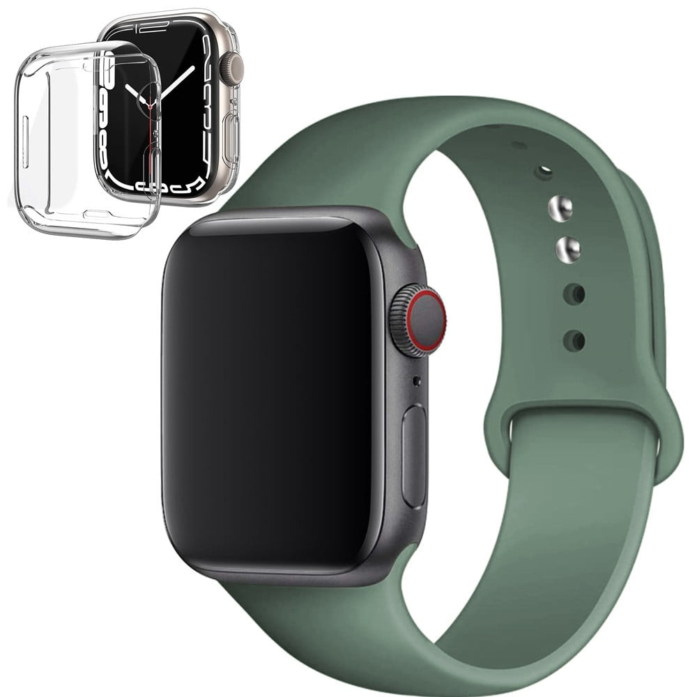 ALMNVO Silicone Watch Band Case for Apple Watch Bands 40mm Screen