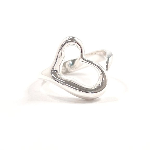 Pre-Owned TIFFANY&Co. Tiffany Open Heart Elsa Peretti Ring, Sterling Silver 925, Size 8,...