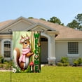 thumbnail image 2 of Amhnf Welcome Squirrel Garden Flag With Flower Crown And Scarf For Home Outdoor Garden Yard Decor 12x18 inch, 2 of 5