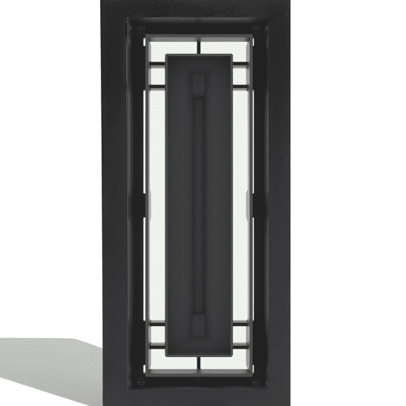 Fittes Framed Floor Vent [Lite+], Minimalist ABS Plastic HVAC Air Return Register Cover, Customizable Increased Airflow Solution for Home Floor, Easy 15-Min DIY Install – 4"x10" – Matte Black – 1 Pack