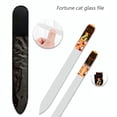 thumbnail image 3 of Lima de uñas de vidrio 3D, superficie de grano grabado de doble cara, limas de uñas para pedicura de dedos, lima de uñas para gatos, 3 of 5