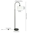 thumbnail image 5 of Evelyn&Zoe Veronica Arc Floor Lamp with Fabric shade in Blackened Bronze/White, 5 of 8