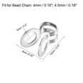 thumbnail image 2 of Conector de cadena de bola de doble anillo Uxcell de 4 mm y 4.5 mm, 20 unidades, 2 of 7