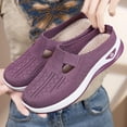 thumbnail image 2 of Alkepwun Shoes for Women Breathable Mesh Flat Closed Round Toe Backless Slip On Walking Sneakers Casual Lightweight Comfort Outdoor Sports Wedge Mule, 2 of 9