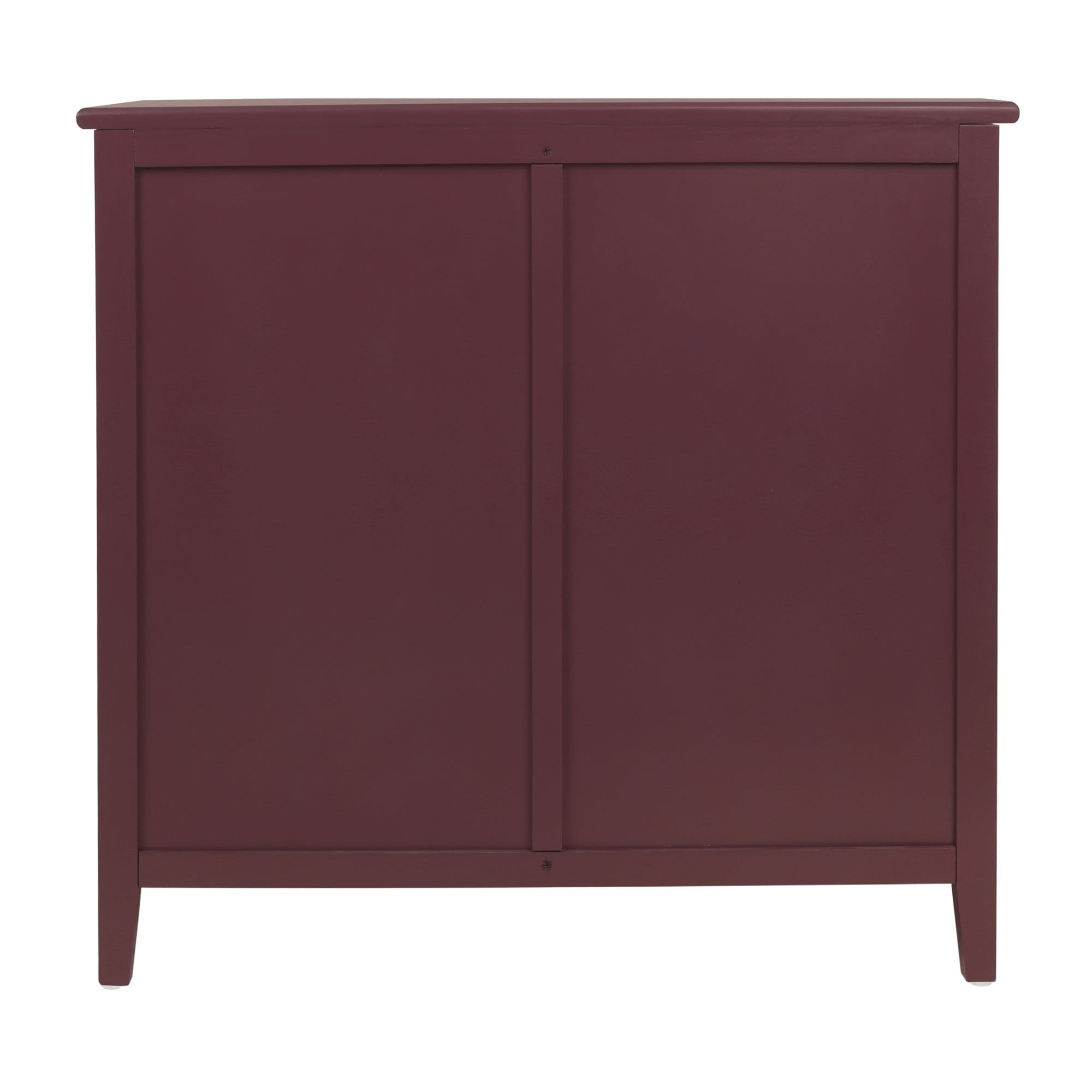 Resenkos Rustic Wood Dresser for Bedroom with 3 Rattan Drawers, Metal Handle Storage Nightstand, Red Finish Resenkos Rustic Wood Dresser for Bedroom with 3 Rattan Drawers, Metal Handle Storage Nightstand, Red Finish
