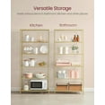 thumbnail image 4 of - Glass Shelf Bookshelf Storage Rack Tempe Glass Easy Assembly for Bathroom Living Room Bedroom Office Pale Gold ULGTG, 4 of 7