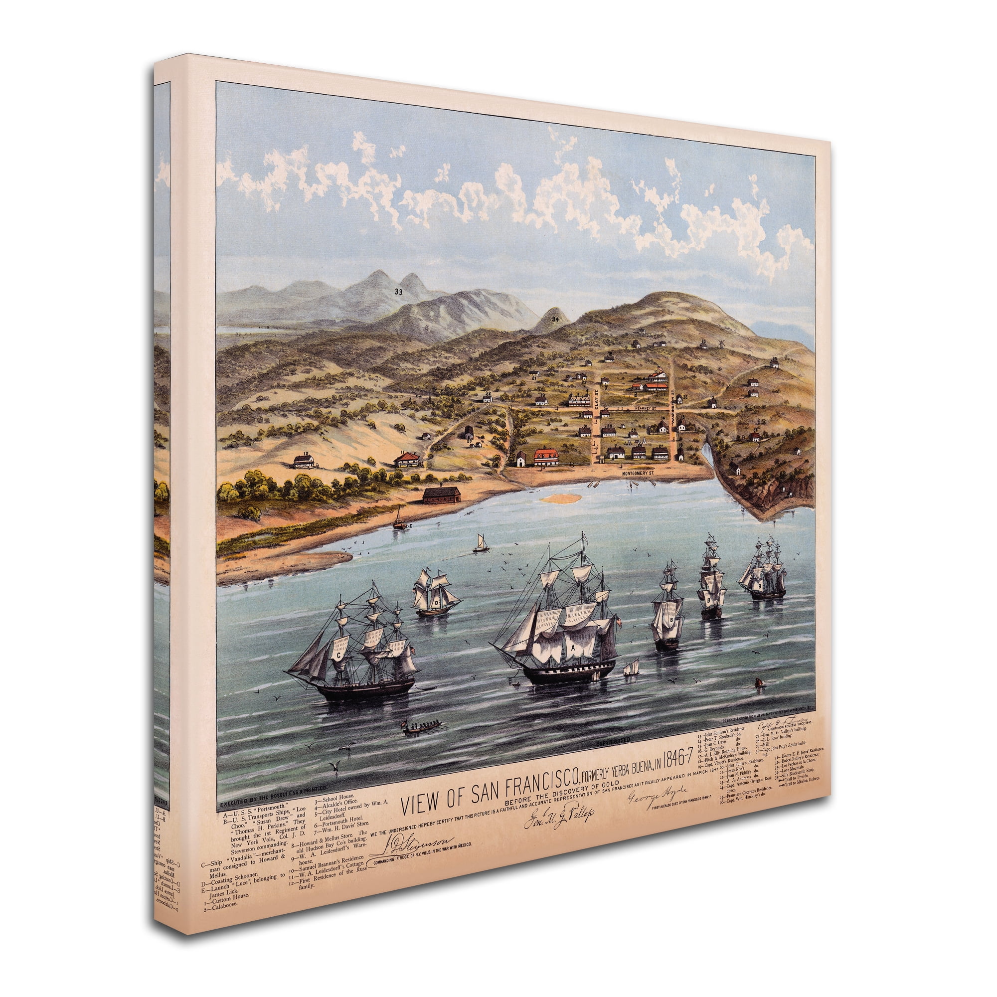 Trademark Fine Art 'View Of San Francisco' Canvas Art by Vintage Lavoie