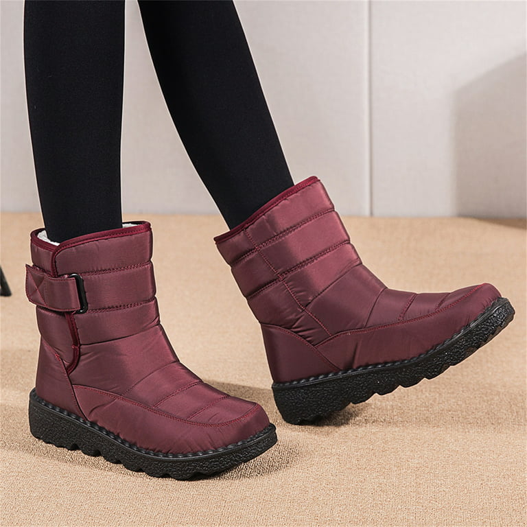 OKBOP Women's Snow Boots-Lug Sole Dress Shoes for Women Kids Boots