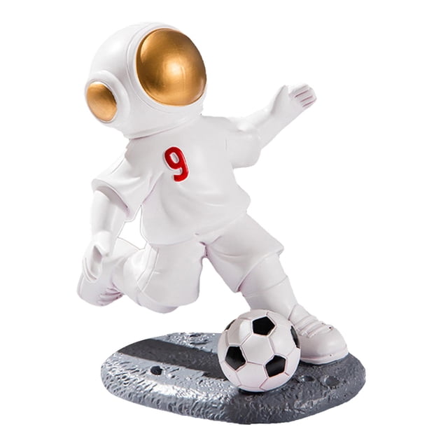 Figura de astronauta de resina, estatua de astronauta, obra de arte, figura decorativa de escritorio para el hogar 15x13cm con 9