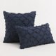 thumbnail image 2 of Xiao Hua Juego de 2 fundas de cojín decorativas estilo bohemio de 45 x 45 cm, de algodón y lino, con estampado jacquard de rombos para sofá cama (azul marino, 45 x 45 cm), 2 of 5