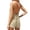 Khaki, variant on Women's Sleeveless Off Shoulder Jumpsuit Casual Short Romper with Pockets,Green,L