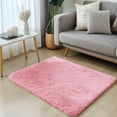thumbnail image 2 of Buganda Area Rugs for Living Room 2'X3', Soft and Fluffy Shaggy Carpet for Pets, Machine Washable Floor Rugs for Bedroom, Pink, 2 of 7