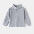 thumbnail image 2 of WUANDIXFA Boys Long Sleeve Shirt Kids Crewneck Tee Soft Cotton for Casual Outings and Everyday Layering Fashion Toddler Boys Clothes,Grey,7-8 Years, 2 of 8