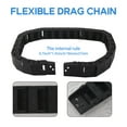 thumbnail image 6 of 18mm x 37mm Black Flexible Semi Enclosed Cable Drag Chain 1M 39.4", 6 of 8