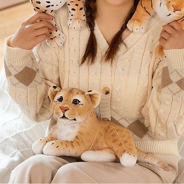 Plush Stuffed Animals Doll Cute Simulation Jungle Animal Soft Lining Animal Plush Doll Toy For Living Room Bedroom