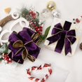 thumbnail image 3 of Cinta decorativa Ribbli, 2,5 pulgadas, terciopelo morado, borde dorado, 9 m, 3 of 4