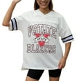 thumbnail image 3 of Women's Gameday Couture White Valdosta State Blazers Iconic Oversized Fashion Jersey, 3 of 5