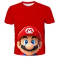 thumbnail image 3 of Camisetas de verano para niñas con dibujos animados de Marios, camisetas con estampado de anime Super Mario para niños, camisetas de manga corta de verano para niños, 3 of 5