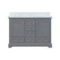 thumbnail image 3 of Tybee 48 in W x 22 in D Dark Grey Double Bath Vanity and Carrara Marble Top, 3 of 10