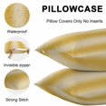 thumbnail image 5 of Yellow Ombre Throw Pillow Covers 16x16 Inch Set of 2, Farmhouse Yellow Gradient Modern Art Waterproof Outdoor Pillow Covers, Decorative Cushion Pillowcases for Couch, Sofa, Bed, Garden, Patio, 5 of 9