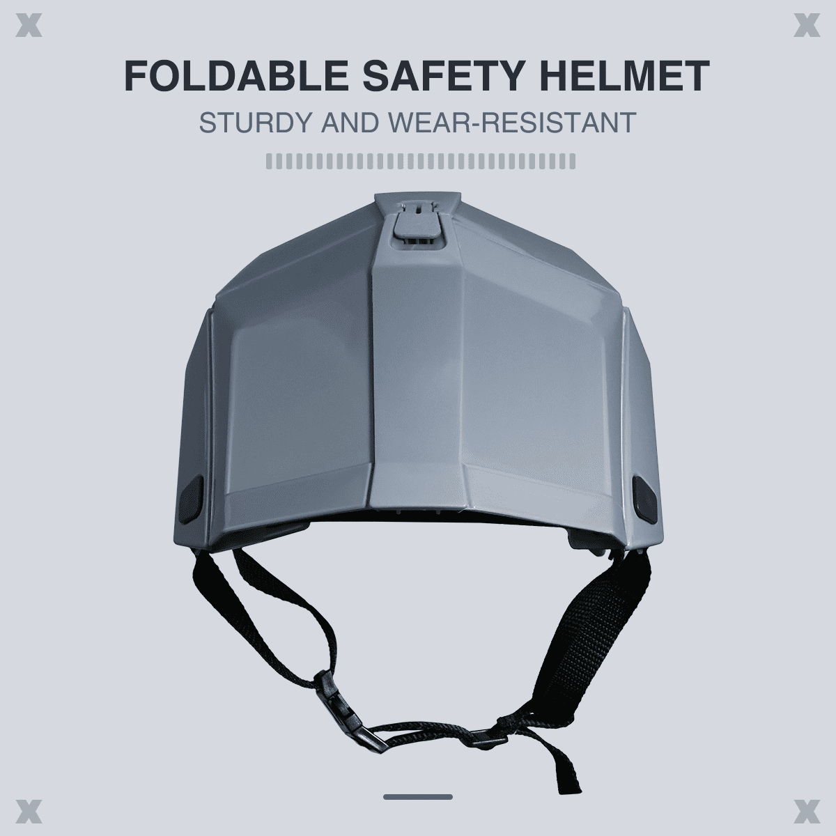 Foldable Safety Hardhat Helmet Outdoors Collapsible Helmet Perfect Construction Hard Hats Safety Cap One Size for Offices Earthquake Public Facilities of Disaster (Gray)